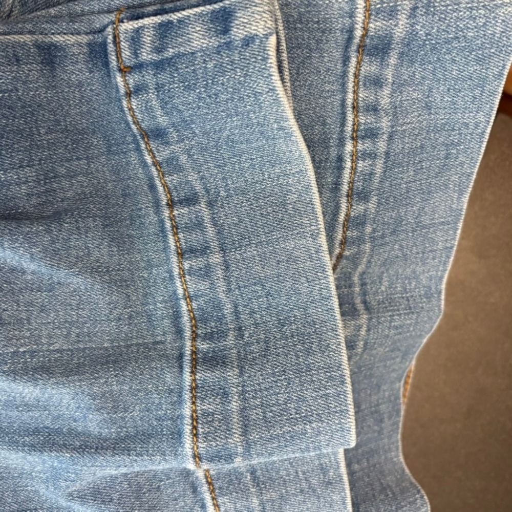 Talbots Jeans Womens 14 Blue Wide Leg High Rise Griffin Button Stretch Denim - Picture 7 of 10